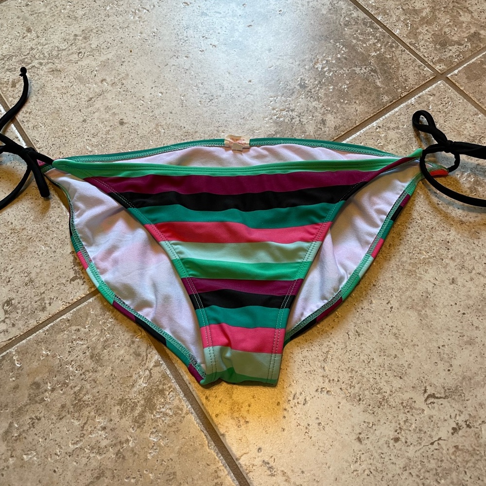 Striped String Bikini Bottom - image 1